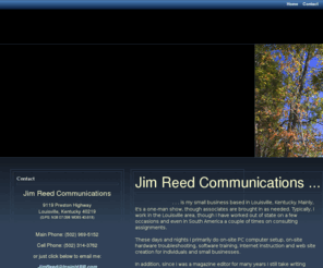 jimreed.biz: Jim Reed Communications
Home site for Jim Reed Communications in Louisville, Kentucky.