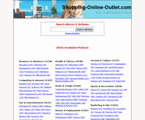 shopping-online-outlet.com: Shopping-Online-Outlet.com | Over 15,000 Products in Stock.
A large compelling directory of over 15,000 fantastic edocs, ebooks and software.