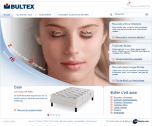 bultex.fr: Bultex • Des matelas, sommiers, oreillers, pieds...
Bultex propose des matelas extra-fermes, fermes, équilibrés ou relax, ainsi que des sommiers standards, morphologiques ou articulés, des oreillers et des accessoires.