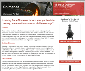 chimenea.co.uk: Chimenea -  Cast Iron Chimenea, Clay Chimenea, Chimenea Cover, Chimeneas For Sale
Browse the complete Chimenea product range - high quality cast iron Chimeneas, clay and steel chimeneas for sale