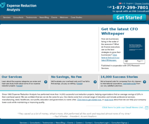 expensereduction.asia: US Home | Expense Reduction Analysts
Expense Reduction Analysts helps businesses and organizations reduce overhead expenses. Our consultants can help your company cut G&A costs by an average 20%. Our customer industries include manufacturing, professional services, non profits, education, healthcare and more.