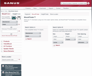 mountlocator.com: Sanus Systems
Sanus