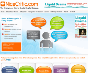 nicecritic.com: NiceCritic.com :: The Anonymous Way to Send a Helpful Message
Joomla! - the dynamic portal engine and content management system