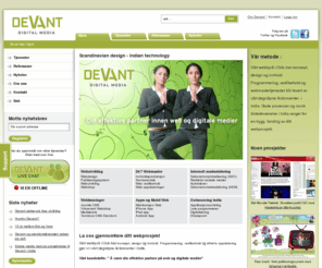 devant.no: Devant - Webutvikling, Webshop, SEO/SEM, iPhone app, Webmaster
Devant leverer SEO optimaliserte webløsninger, og kan følge nettsidens videre utvikling med SEO/SEM, Online Marketing og Webmastertjenester