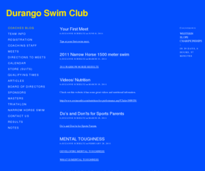 durangoswimclub.org: Durango Swim Club — Durango, Colorado
Durango, Colorado