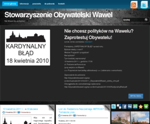 niewawel.pl: Obywatelski Wawel
Nie Wawel dla polityków!