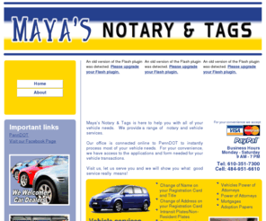 mayasnotary.com: Maya's Notary & Tags - Allentown, PA PennDOT Agency
Leading agent for Penn DOT vehicle services located in Allentown, PA.  We also provide notary services for all kinds of legal documents.