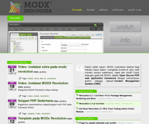 modx-id.com: Beranda
Komunitas MODx CMS/F Indonesia