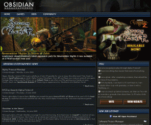 obsidianent.com: Obsidian Entertainment
Obsidian.net is the home for Obsidian Entertainment, developer of Neverwinter Nights 2, Star Wars Knights of the Old Republic II, Alpha Protocol and Aliens RPG