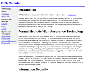 oracanada.com: ORA Canada Home Page
ORA Canada's archive site