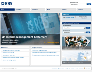 rbs.biz: RBS - Group Global Portal
RBS.com is the global portal for all RBS group websites. Here you can quickly access key businesses and locations, read our latest company news, receive the latest economic insight, find crucial investor information, learn more about our corporate responsibility activities and more.