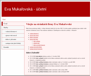ucetnictvikolin.cz: účetnictví Kolín - Eva Mukařovská
Nabízíme vedení účetnictví fyzických a právnických osob v Kolíně a okolí.