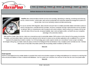 ntwk.net: AutoPro - Software for the Automobile Industry
AutoPro specializes in business intelligence and information management for the automotive industry
