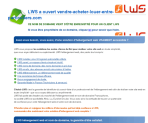 vendre-acheter-louer-entre-particuliers.com: LWS - Le nom de domaine abelmartin.fr a t rserv par lws.fr
LWS, enregistrement de nom de domaine, lws a reserve le domaine abelmartin.fr et s