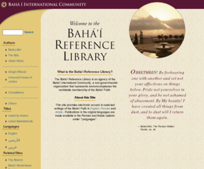 bahaiwritings.org: Baha'i Reference Library
