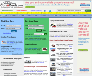 carsanddeals.com: Buy Used Cars, New Cars, Sell Car, Car Prices - CarsnDeals.com
Buy Used Cars, New Cars, Bikes, Sell Car, Check Instant Used Car Values, Get New Car Price Quotes, Read Car Reviews, Compare Cars, Locate Car Dealers 