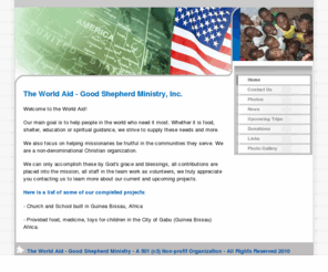 theworldaid.org: Home - Welcome to the World Aid - Good Shepherd Ministry
A WebsiteBuilder Website