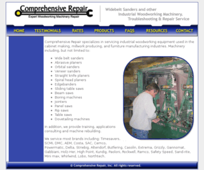 widebeltsanderrepair.com: Comprehensive Repair
Comprehensive Repair provides maintenance and repair services for all major brands of professional woodworking equipment across the entire United States.