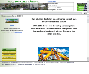 xn--gng-qla.com: homepage von HOLZPARADIES GNG
HOLZPARADIES GAENG