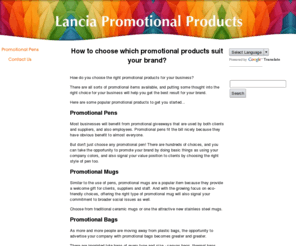 lancia-sales.com: Lancia Promotional Products
Lancia Sales has been providing businesses with great promotional products for over 30 years. What kinds of promotional items? Promotional pens, mugs, calendars,bags,magnets and more promotional gifts