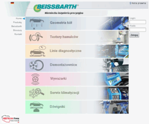 beissbarth.org: Beissbart Equipment - sprzęt do warsztatów samochodowych, sprzęt wulkanizacyjny
Oferujemy 
samochodowy sprzęt diagnostyczny, sprzęt wulkanizacyjny, testery 
hamulców, wyważarki, dźwigniki i demontażownice do kół