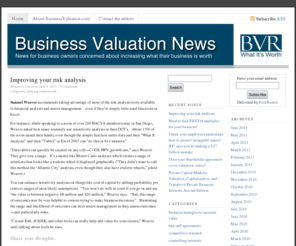 businessvaluenews.com: News for business owners concerned about increasing what their business is worth | BusinessValuation.com Blog
News for business owners concerned about increasing what their business is worth