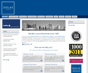 gibraltarlawyers.com: Gibraltar Law, ISOLAS
Gibraltar law firm ISOLAS are the longest established international firm of Gibraltar Lawyers,  providing the full range of legal services in Gibraltar