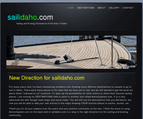 sailidaho.com: Home
Sailing and boating destinations in the state of Idaho.