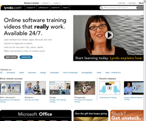 lyndapro.com: Software training online-tutorials for Adobe, Microsoft, Apple & more
Software training & tutorial video library. Our online courses help you learn critical skills. Free access & previews on hundreds of tutorials.
