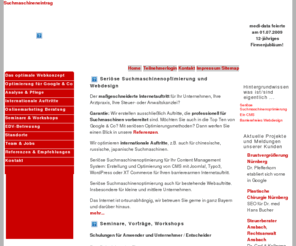 serioese-suchmaschinenoptimierung.org: Seriöse Suchmaschinenoptimierung, barrierefreies Webdesign: Nürnberg Augsburg
Seriöse Suchmaschinenoptimierung & barrierefreies Webdesign für Webauftritte, die gefunden werden und Kunden bringen. Was ist seriöse Suchmaschinenoptimierung? Unser Angebot richtet sich speziell an KMU (kleine und mittlere Unternehmen, Freiberufler.