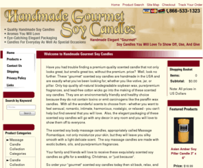 handmadegourmetsoycandles.com: Handmade Elegant "Gourmet" Soy Candles You Will Love To Show Off, Use, And Give
