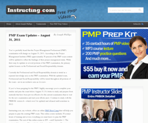 instructing.com: Instructing — Free PMP Exam Prep
PMP project management professional CAPM training project seminars