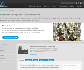 mvitechnology.co.uk: Manufacturing Operations Management : Enterprise Manufacturing Intelligence and Systems : OEE : CDC Factory
CDC Factory standardizes best practices of lean manufacturing, OEE (Overall Equipment Effectiveness) and continuous improvement. CDC Factory provides a real-time framework that integrates scheduling, operations, quality and maintenance. 