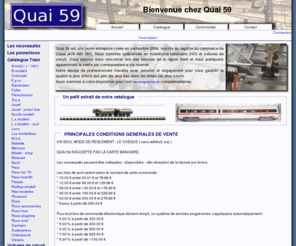 quai59.com: Quai 59 : Modélisme ferroviaire & Voitures de circuit
Quai 59, l'univers du train miniature et de la voiture de circuit, en ligne: catalogue, événements, commande ...