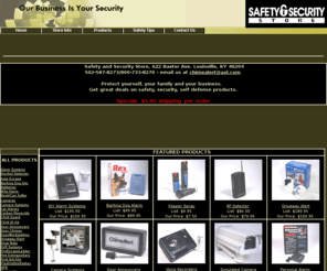 safety-securitystore.com: Safety and Security Products for Home, Business and Personal Protection, Louisville KY
We offer over 200 safety and security products: pepper spray, alarms, diversion safes, security cameras, stun guns, door announcers, driveway alerts a