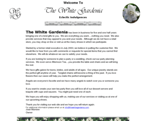 thewhitegardenia.com: The White Gardenia - Eclectic Indulgances
The White Gardenia, a uniquie shop for eclectic indulgences