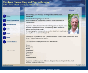 ear4you.org: Counselling for Enmore and Psychotherapy in Taunton I Counsellor for Bridgwater
A counsellor based in Enmore, close to Bridgwater and Taunton, offering counselling and psychotherapy in a safe confidential and non judgemental place