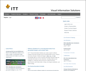 ittvis.com: ITT Visual Information Solutions, Image Processing & Data Analysis
IDL, ENVI, ENVI EX & IAS are the premier software solutions for data visualization and image processing & analysis.