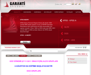 garantiakademi.org: Garanti Akademi
KPSS, ALES, KPDS, ÜDS, DGS, PMYO, Ankara, Dershane, Garanti Akademi, Dershane, Kızılay