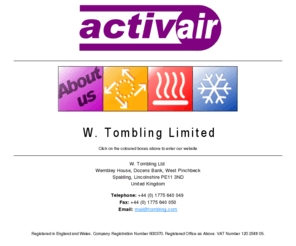 tombling.com: W Tombling Ltd manufacturers and distributors of Activair heaters
W Tombling Ltd manufacturers and distributors of commercial heating, ventilation and air conditioning equipment