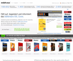 abcatalog.net: Midvox GmbH - Marketinglösungen für die Verkaufsförderung von gedruckten Büchern
Das Online-Marketing-Paket für gedruckte Bücher: Digital präsentieren - gedruckte Bücher verkaufen.