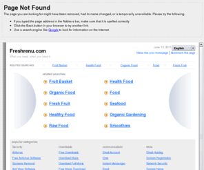freshrenu.com: 404 Not Found 1
Page description