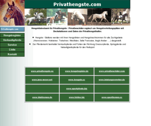 privathengste.com: Privathengste, Privatbeschäler, Hengste und Hengststationen
