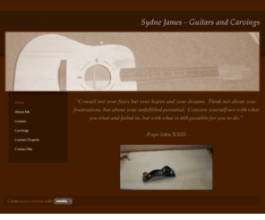 sydnejames.com: Sydne James - Guitars and Carvings - Home
Sydne James Guitars