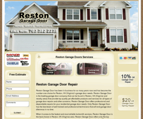 restongaragedoor.com: Reston Garage Door Repair | Garage Door repair Reston VA | Reston VA Garage Door Installation | Garage Door repairs Reston Virginia
  Reston Garage Door Repair Contractor, Reston VA Garage Door repair company. Garage Door Opener Repairs and Installation in Reston Virginia.