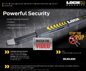 lockinsecurity.com: LockIn Security - Denver's Trailer Security Systems and Locks
LockIn Security is better than a padlock. Tamper-proof. Housed internally, safe from bolt cutters, pry bars and angle grinders.