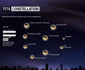 tetaconstellation.pl: TETA Constellation
TETA Constellation - elastyczny system ERP (MRP II) wspierający zarządzanie przedsiębiorstwem. Obejmuję takie obszary jak: zarządzanie zasobami ludzkim (kadry i płace), logistykę, zarządzanie produkcją, finanse i księgowość, CRM, Workflow, sprzedaż detaliczna i hurtowa.