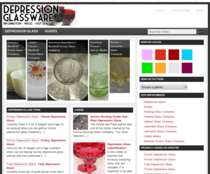depression-glassware.com: Depression Glass | 40's Glassware | Carnival Glass
Information and sales of Depression Glass.  Find out about the patterns, colors and makers of this fine glassware.