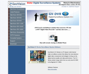 geovision-cctv.co.uk: GeoVision Digital CCTV Surveillance System, Digital Video Security System - Computer based cctv surveillance system.
Geovision Digital CCTV video security system. DVR Cards, Computer based surveillance system