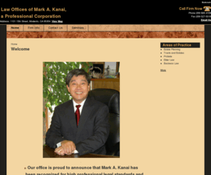 kanai-law.com: Mark A. Kanai  A Professional Corporation, lawyers in Modesto, CA, California
MODESTO, CA, California lawyers focusing on, Broadcast Radio, Business Law, Buying and Selling of Businesses